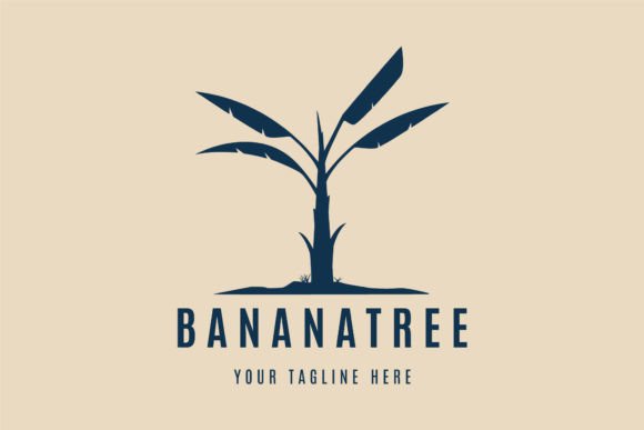 Banana Tree Nature Vintage Logo Vector Graphics and Logos