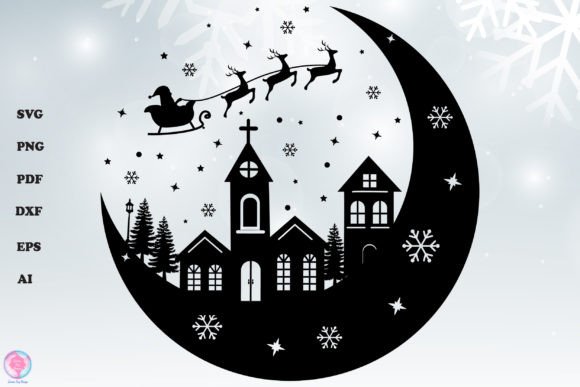 Christmas Round Svg: Seasonal Graphics for Print Templates