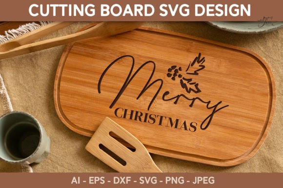 Cutting Board SVG Merry Christmas Svg for Graphics and Crafts
