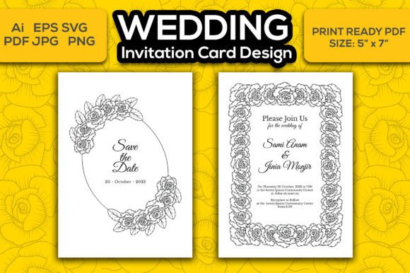 Editable Wedding Card Templates for Graphics and Print
