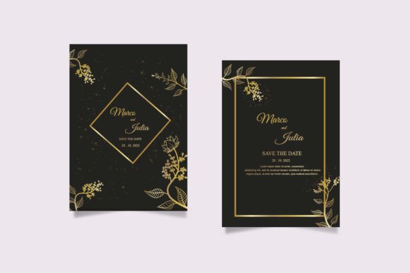 Elegant Wedding Invitations Template: Premium Graphics for Publishing