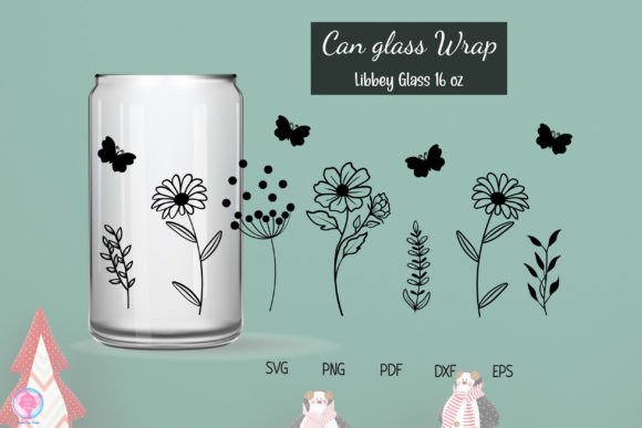 Flower Can Glass Svg: A Graphic Design Asset Review