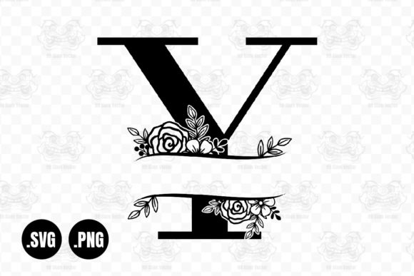 Flower Split Letter Capital Y Monogram