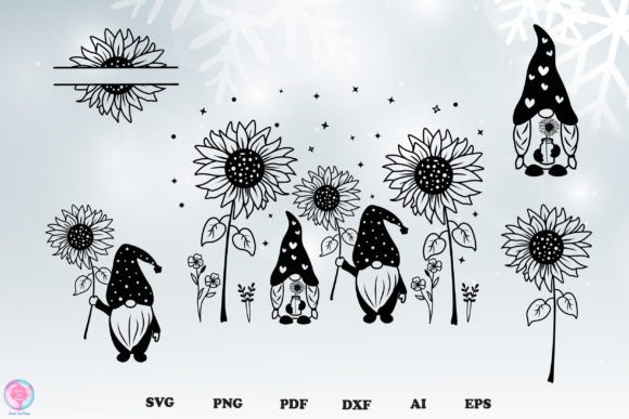 Gnome, Flower Svg Review for Graphics and Print Templates
