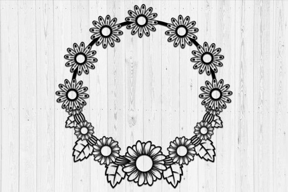 Laser Cut Floral Frame Svg for Modern Wall Decor