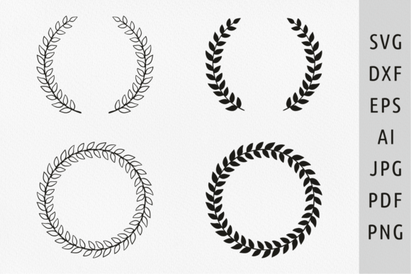 Laurel Wreath Half Green Wreath SVG Graphics and Crafts Review