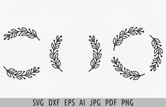 Laurel Wreath Svg Flourish Border Svg Graphics for Crafts