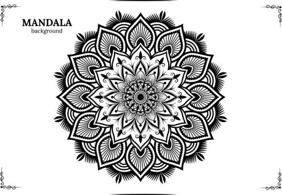 Luxury Mandala Design Gold Color Vector Graphics for Backgrounds