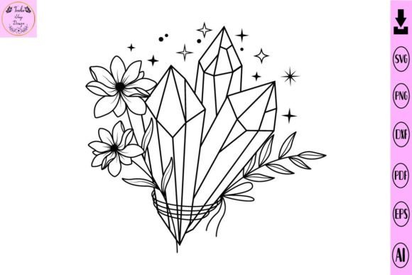 Magic Crystal Flower Svg: Graphics & Print Templates Review
