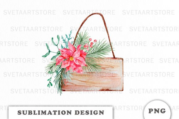 Watercolor Christmas Holiday PNG Graphics and Crafts
